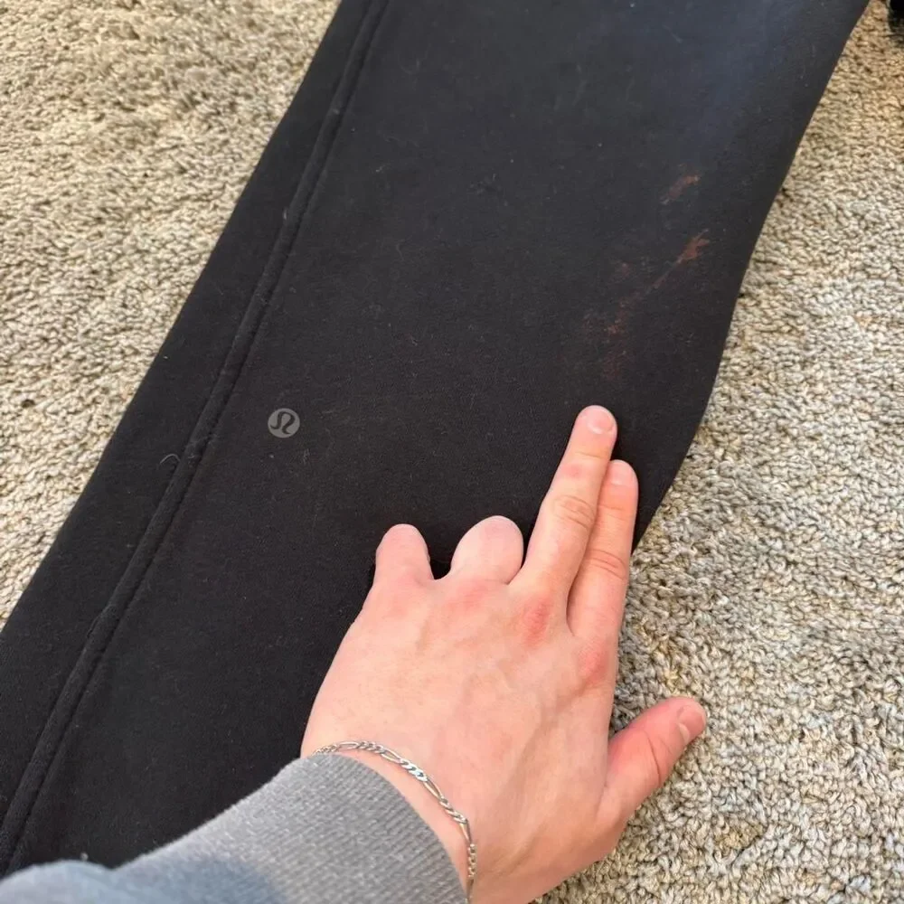 Lululemon Women's Black and Navy Joggers-tracksuits